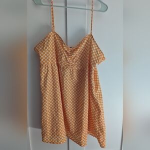 H&M Orange Floral Women's Dress XL